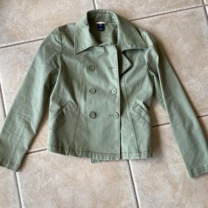 Vintage GAP cotton olive Pea coat
